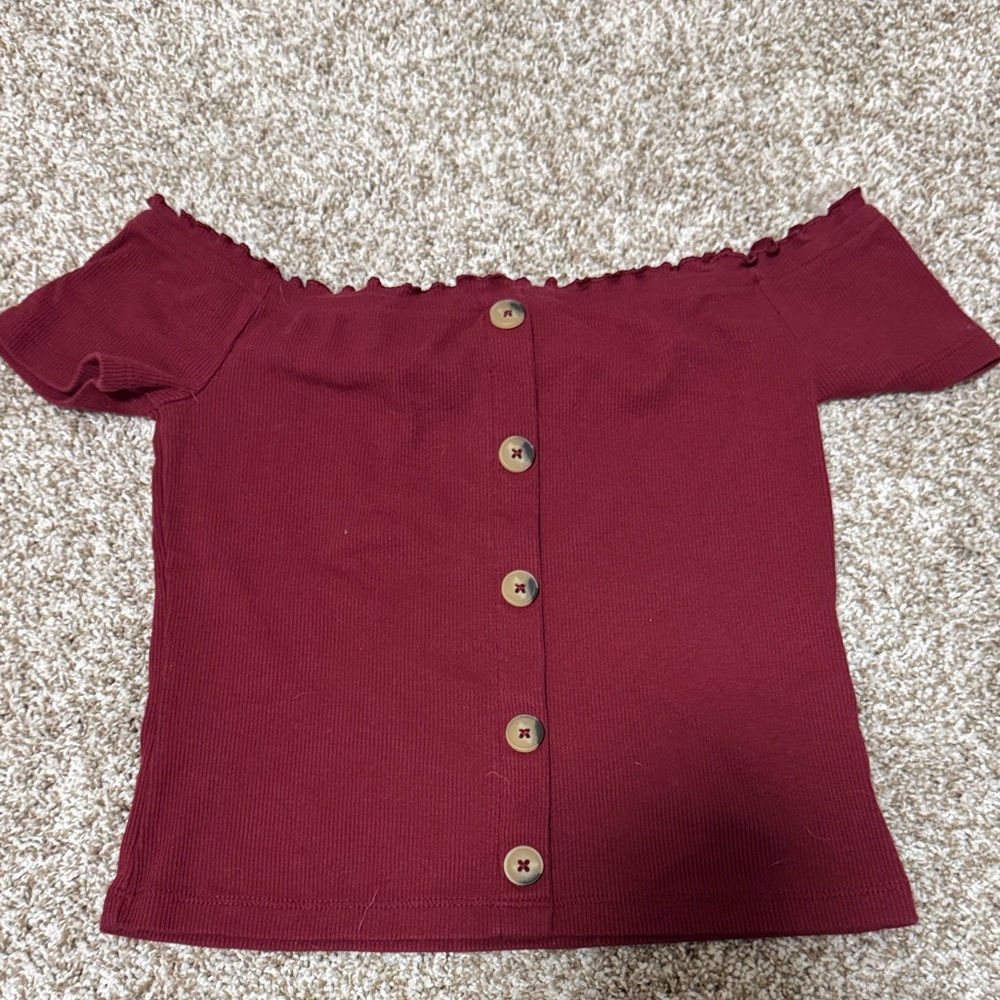 Aeropostale Burgundy Knit Top